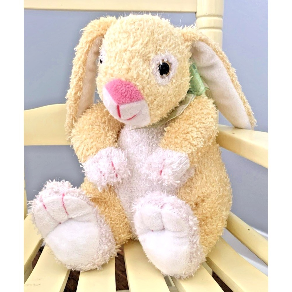 Plush Bunny Yellow White Rabbit Easter Dan Dee Collector's Choice Floppy Ears